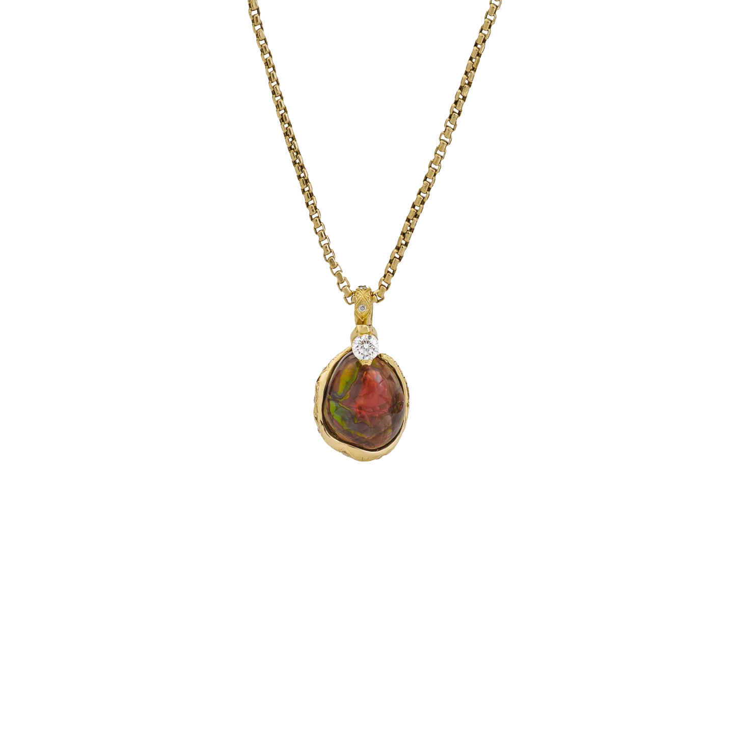 Fire Agate Necklace - Folium