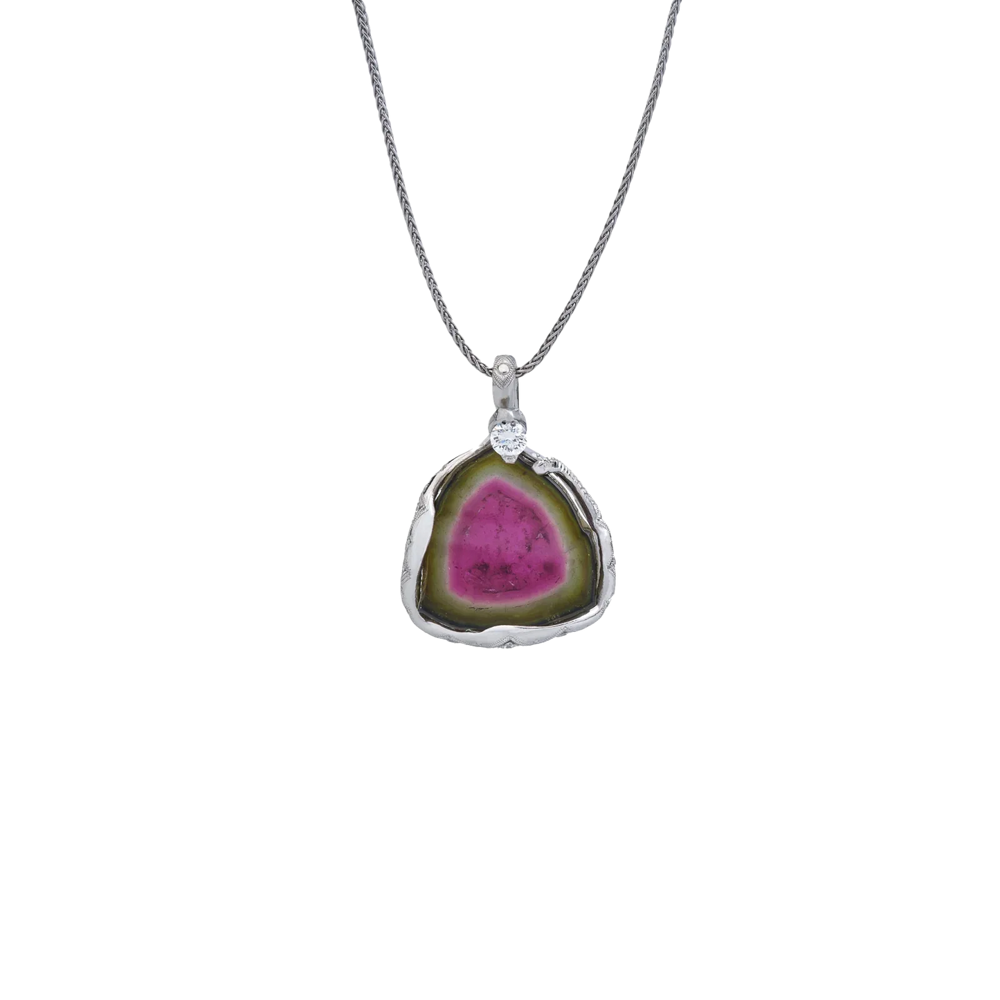 Watermelon Tourmaline Pendant - Folium