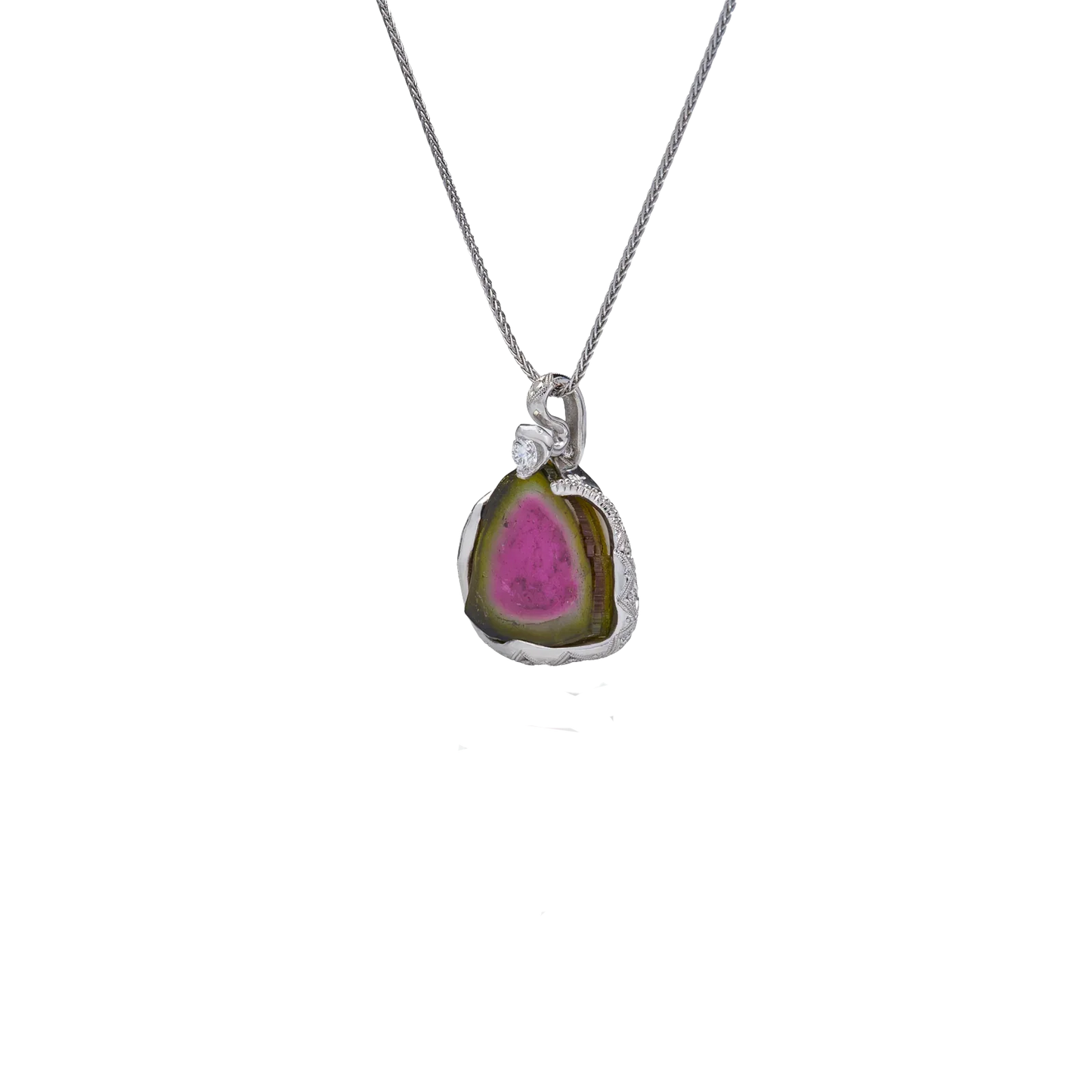 Watermelon Tourmaline Pendant - Folium