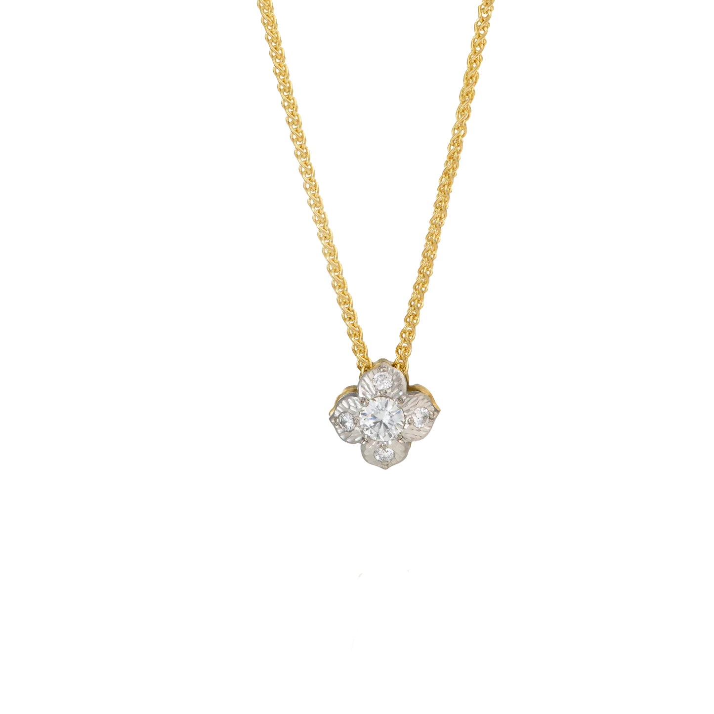 Reversible Diamond Pendant - Folium