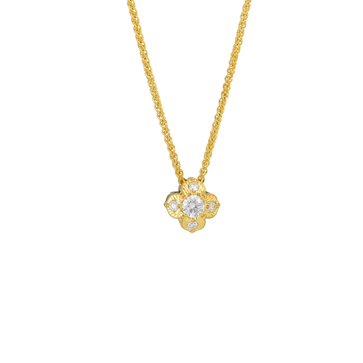 Petite Reversible Diamond Pendant - Folium