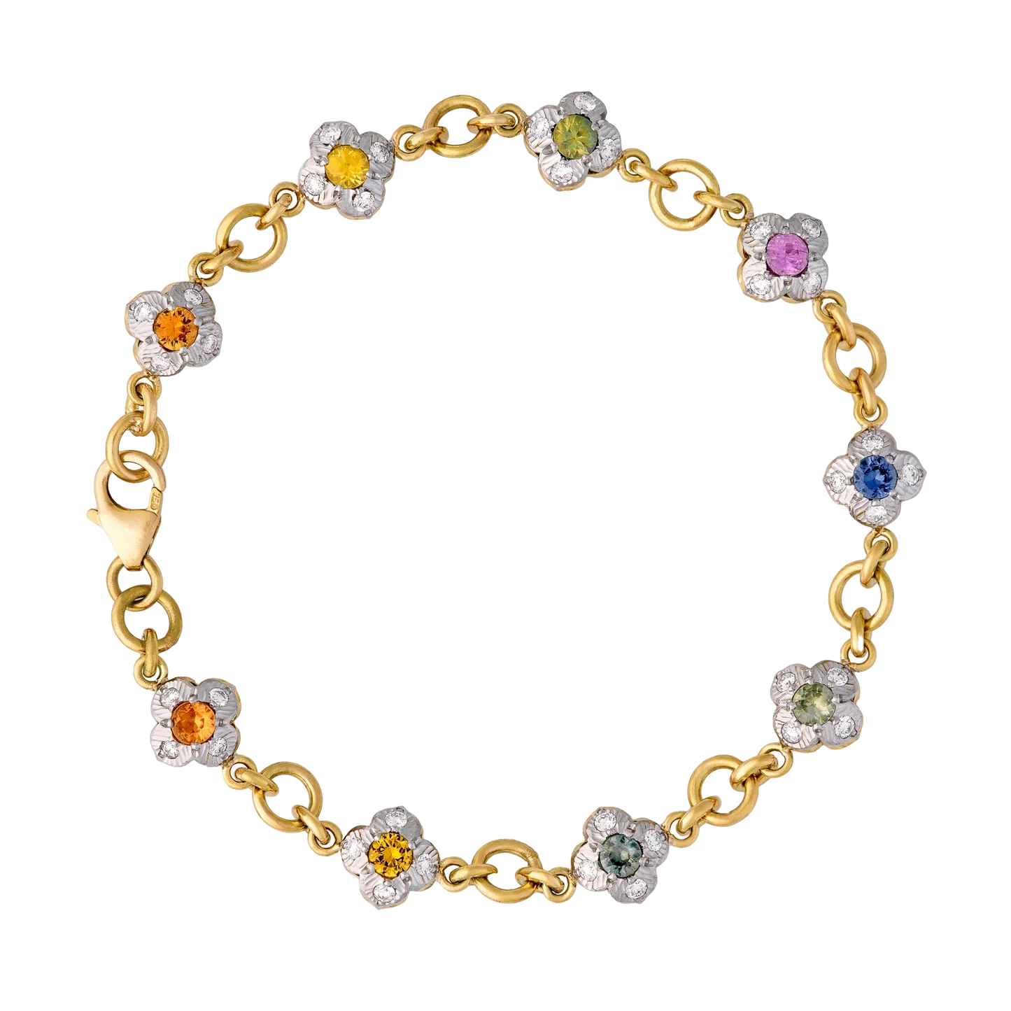 Reversible Rainbow Sapphire Bracelet - Folium