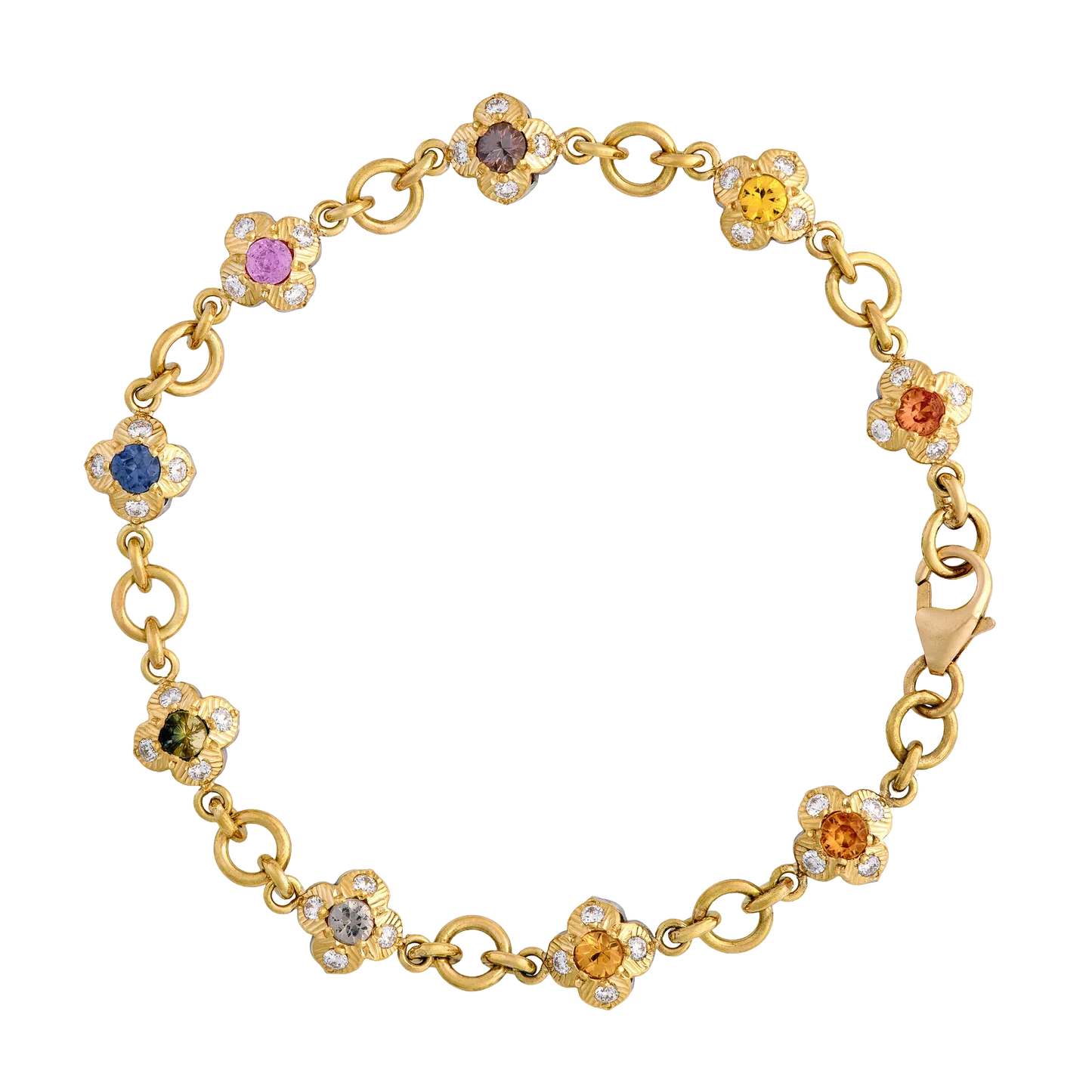 Reversible Rainbow Sapphire Bracelet - Folium