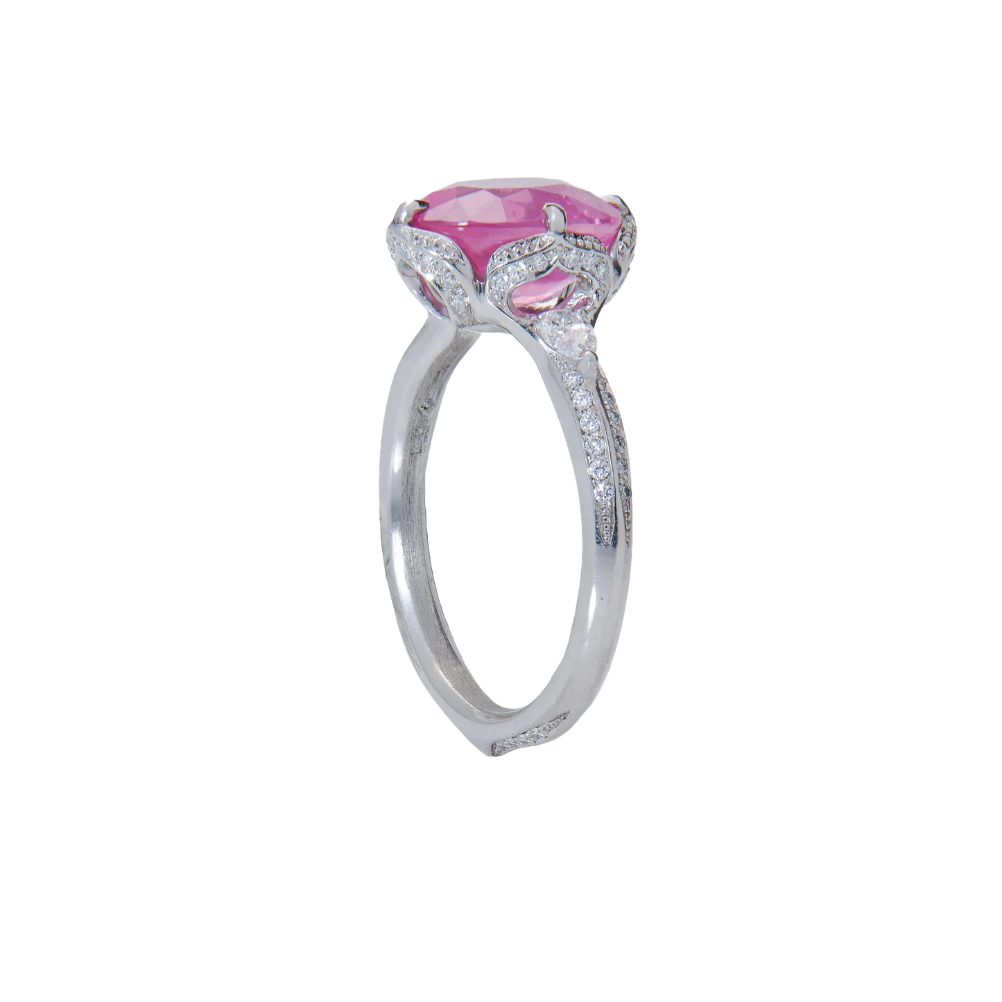 3 Stone Ring with Pink Spinel - Folium