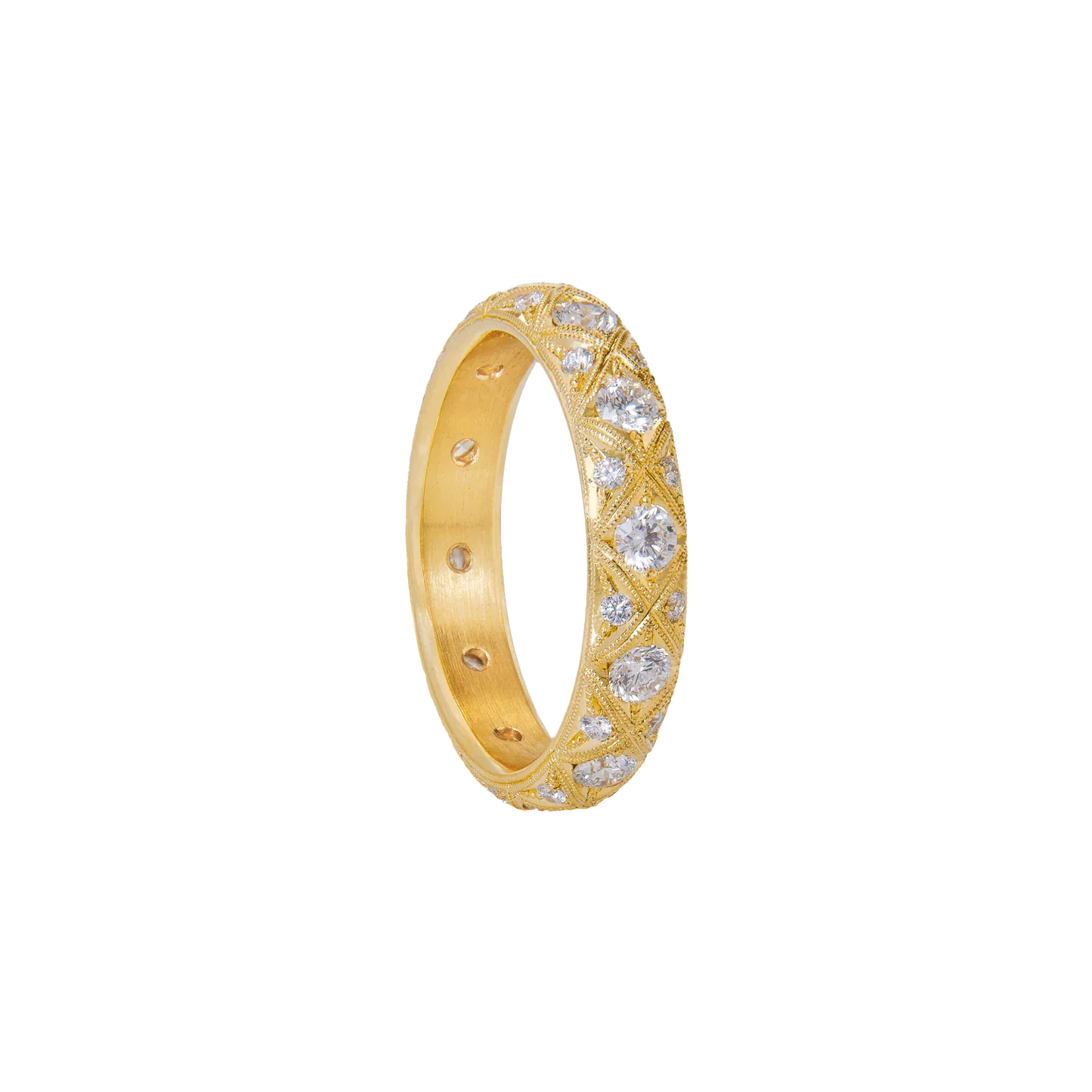 4.5mm Eternity Band in Yellow Gold - Folium